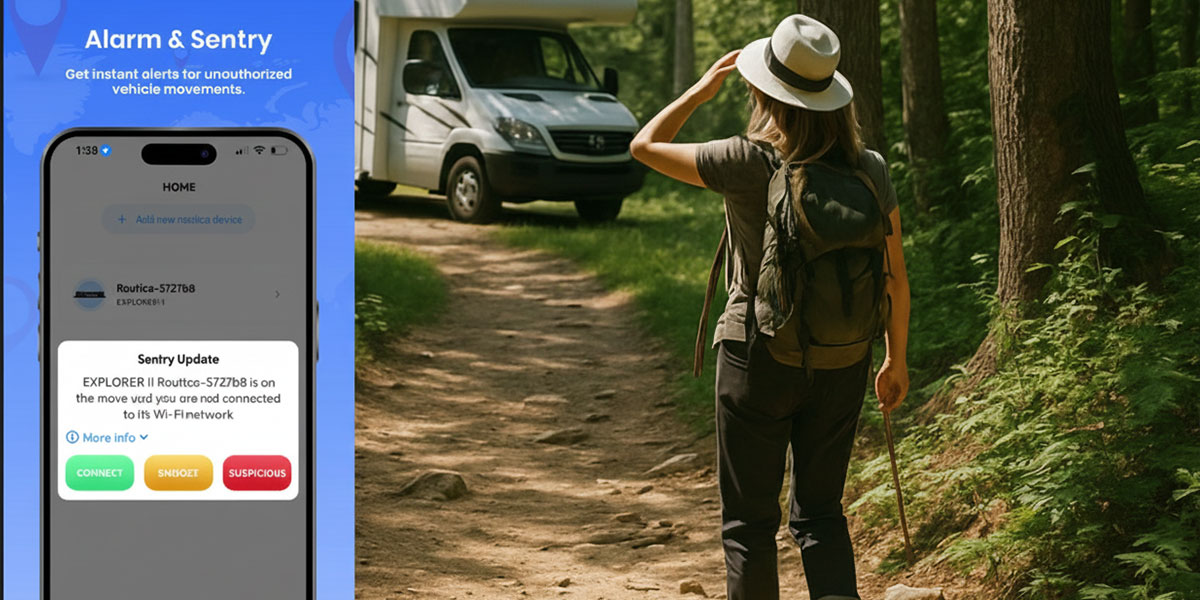 Routica Sentry Security Alert on Smartphone