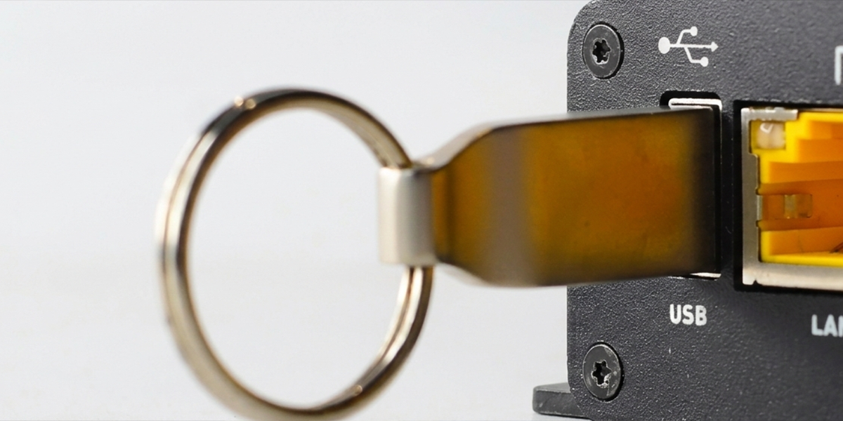 Using the USB media server on a Routica gateway to stream movies offline during long-distance RV travel.